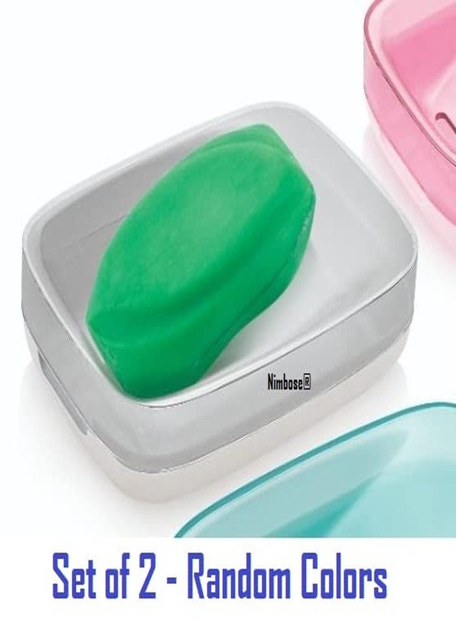 Nimbose® Soap Case for Bathroom Stylish, Plastic Travel Soap Box, Soap Case Holder for Bathroom Accessories (Random Colors, Pack of 2) - Image 2